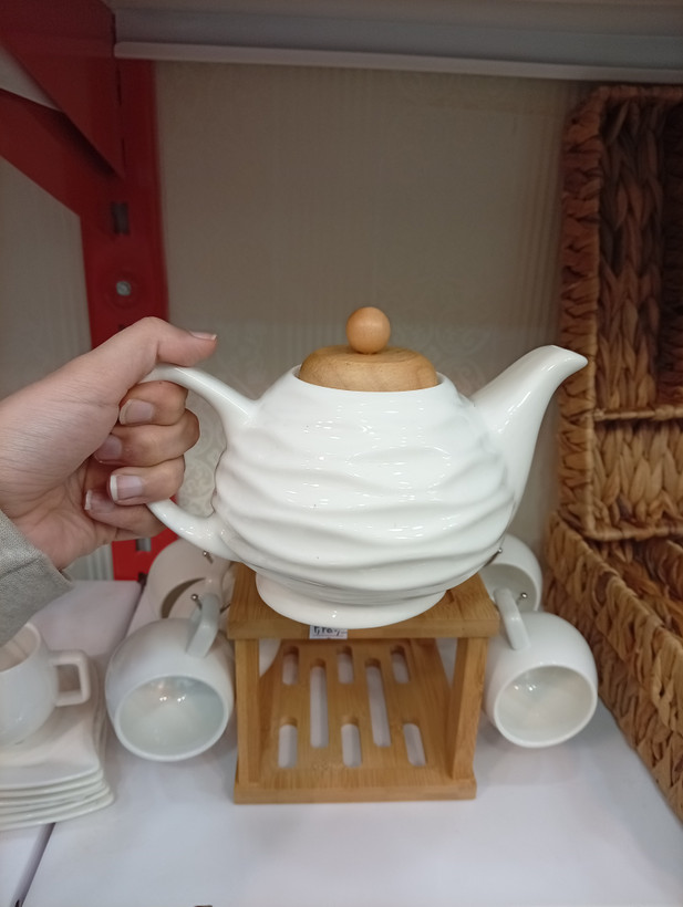 ست قوری نعلبکی و فنجان سرامیکی