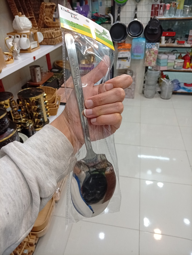 کفگیر و ملاقه طلایی و نقرهای برند یونیک لایف/قاشق خورشتی /ملاقه سوپ خوری