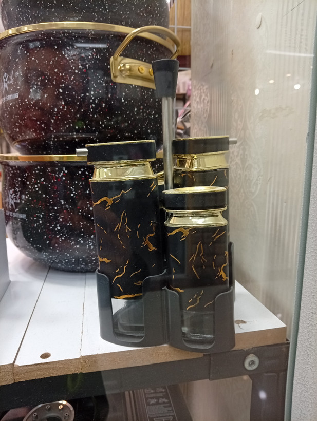 ست ۴تکه آبلیمو و جا ادویه طرح ماربل