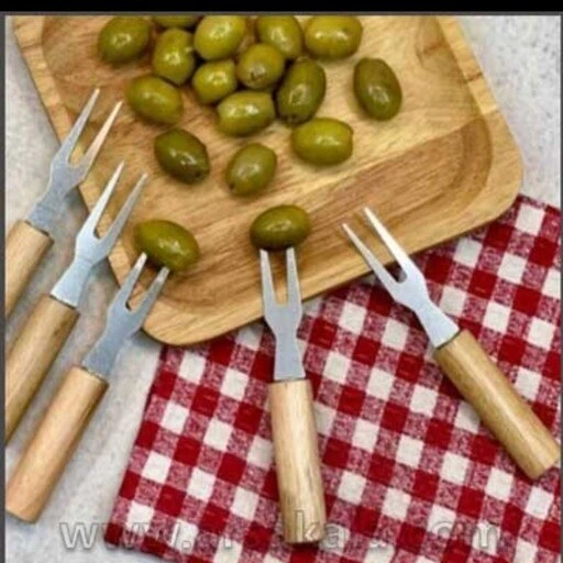 کارد و چنگال صبحانه خوری مدل دسته چوبی بسته 6 عددی
