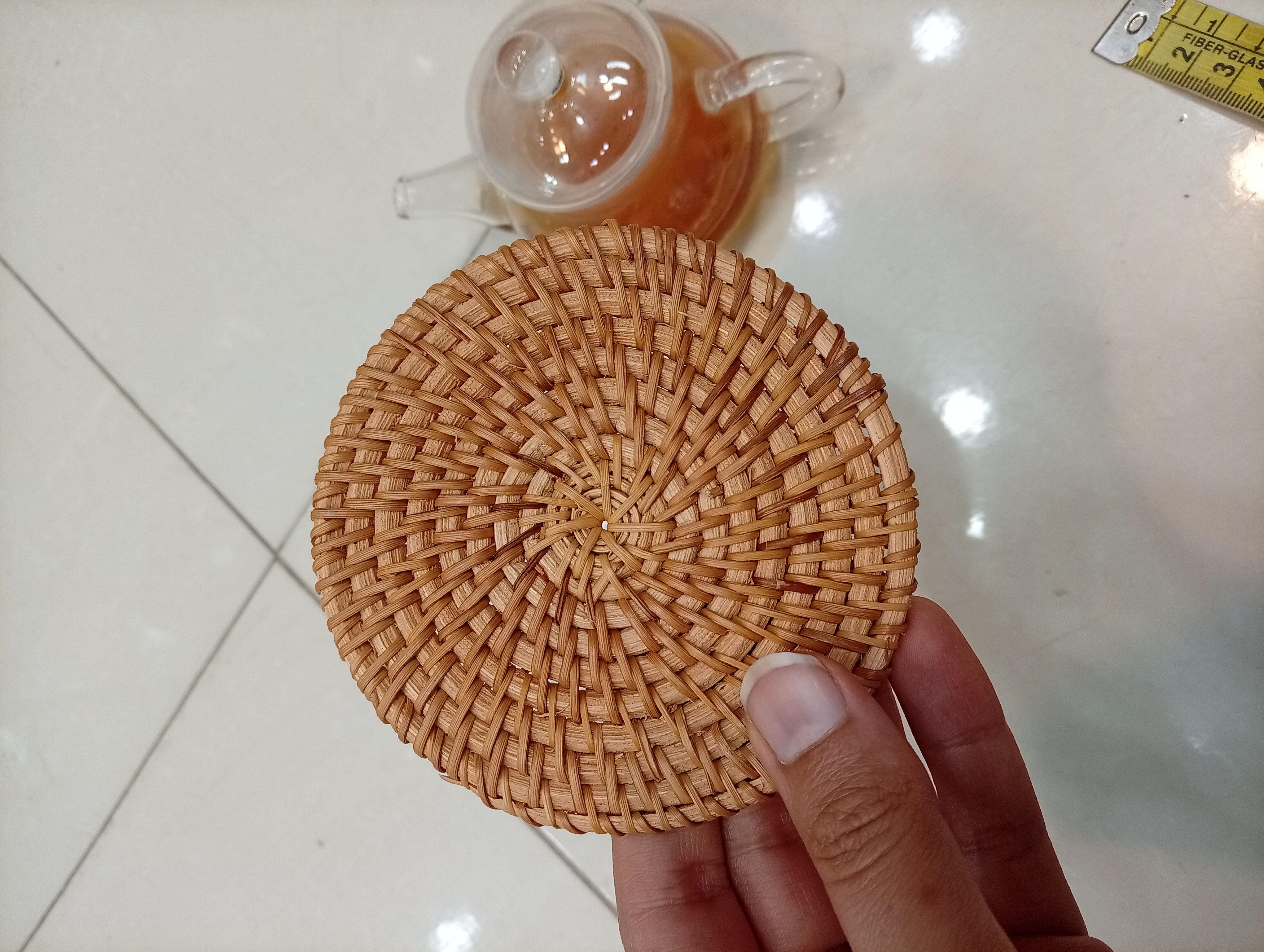 زیرلیوانی از جنس راتان