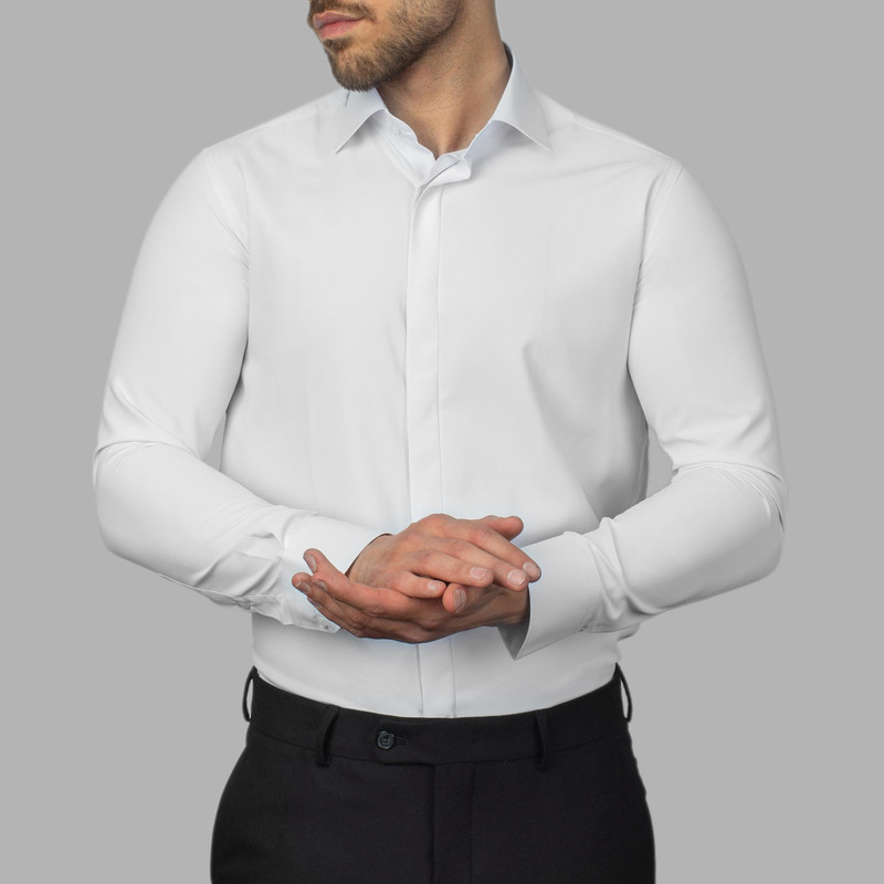 پیراهن آستین بلند یقه کراواتی مردانه مدل پیراهن دوشین