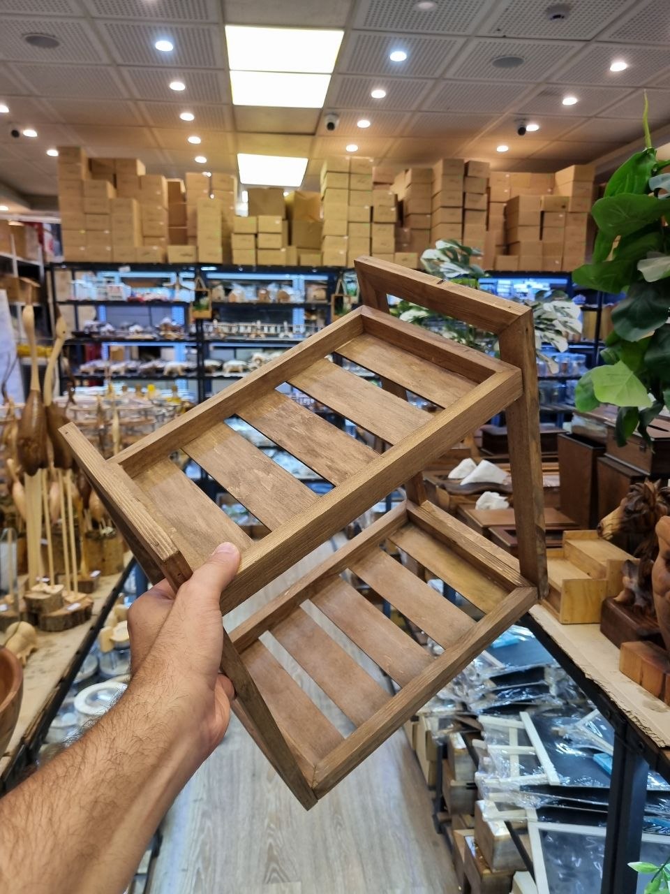 استند دو طبقه مستطیل